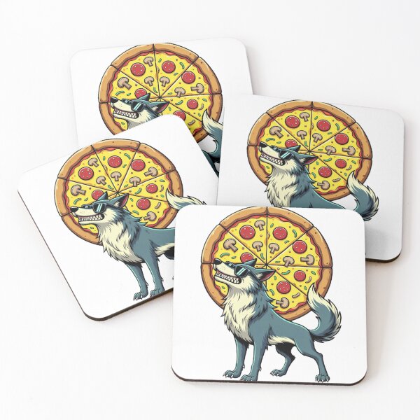 Item preview, Pizza Wolf with Sunglasses – Funny Cool Shirt designed and sold by ClutchCassidyTees.