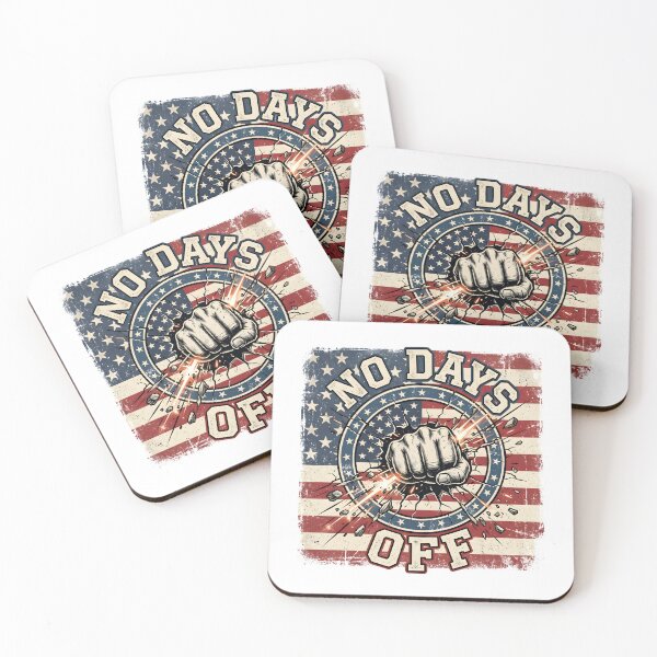 Item preview, No Days Off American Shirt – Patriotic Workout Motivation Tee designed and sold by relso.
