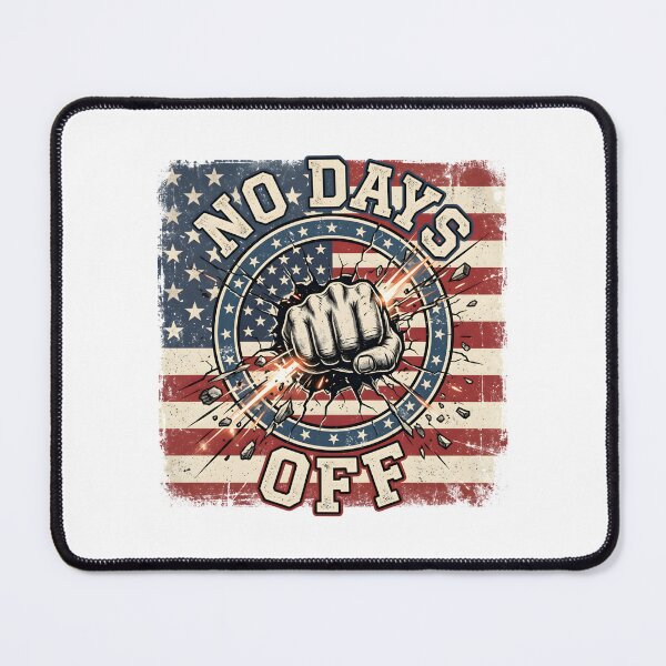 Item preview, No Days Off American Shirt – Patriotic Workout Motivation Tee designed and sold by relso.