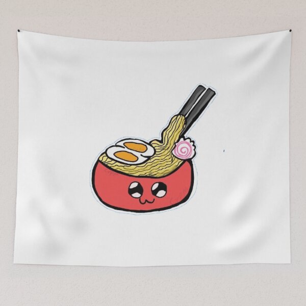Artikelvorschau, Niedliche Kawaii-Ramen-Nudeln-Cartoon┃ Lustige japanische Essenskunst entworfen und verkauft von Cherry Prism Designs.