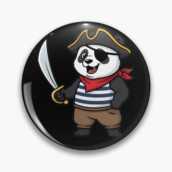 Item preview, Cute Pirate Panda Cartoon with Sword designed and sold by k3rstman1.