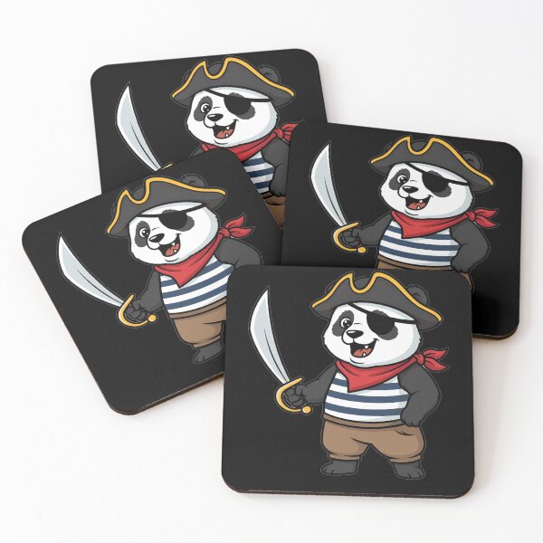 Item preview, Cute Pirate Panda Cartoon with Sword designed and sold by k3rstman1.