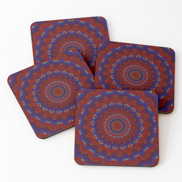 Item preview, Red and Blue Radial Pattern Design designed and sold by IntelliMindDesigns.