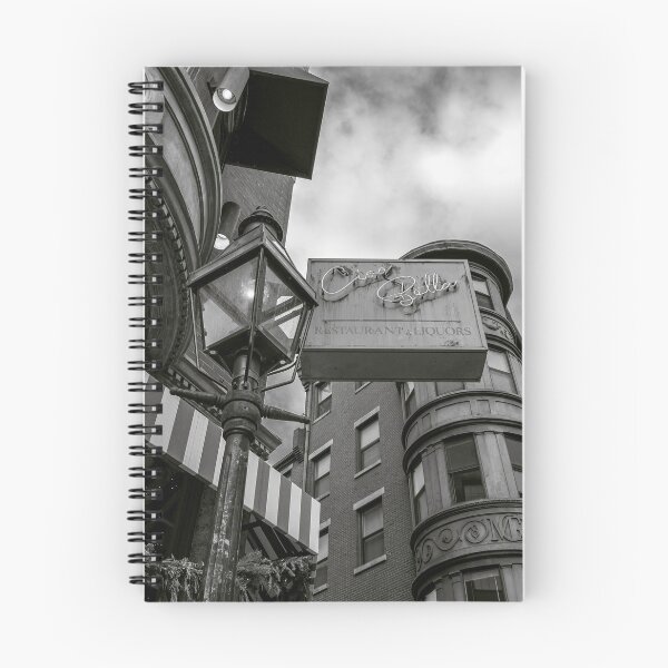 Item preview, Boston North End Gas Lamp Street Scene Black and White designed and sold by MDCCo.