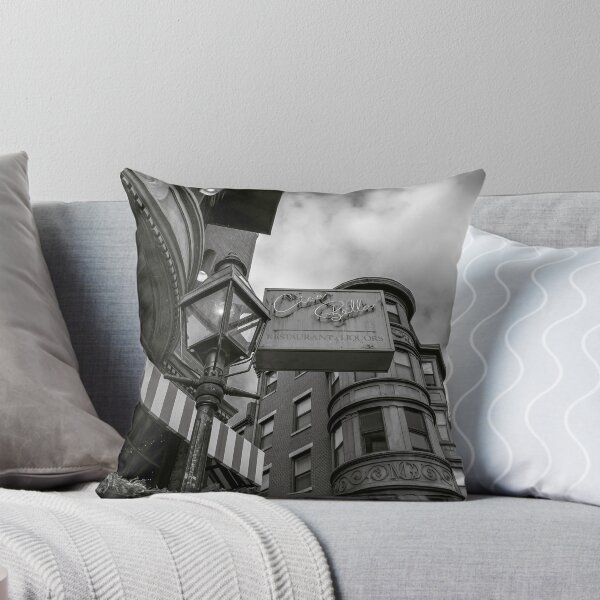 Item preview, Boston North End Gas Lamp Street Scene Black and White designed and sold by MDCCo.