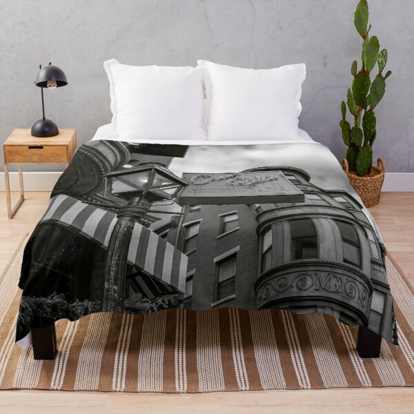 Item preview, Boston North End Gas Lamp Street Scene Black and White designed and sold by MDCCo.
