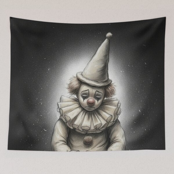 Item preview, Sad Clown Doll – Dark Cute Aesthetic designed and sold by HeyHas.