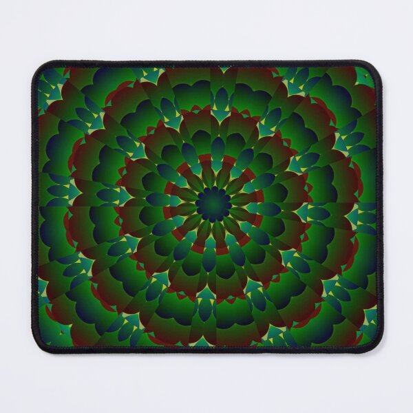 Item preview, Green and Red Radial Pattern Design designed and sold by IntelliMindDesigns.