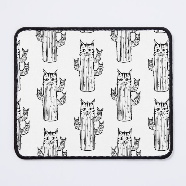 Item preview, Cute Cat Cactus Greyscale designed and sold by KayTurtless.