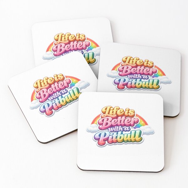 Item preview, Life is Better with a Pitbull Colorful Rainbow designed and sold by My Pitbull Place.