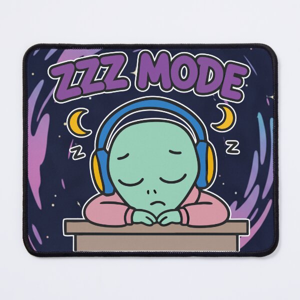 Item preview, ZZZ MODE Sleepy Alien Kawaii Cartoon designed and sold by Taridesign.