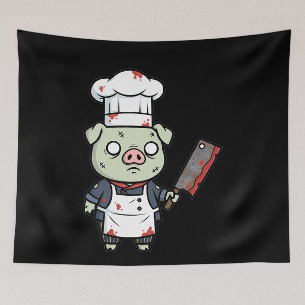Item preview, Horror Chef Zombie Pig with Rusty Cleaver designed and sold by k3rstman1.