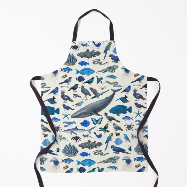 Item preview, Wild World in Blue Retro Wildlife Identification Chart designed and sold by kakarikihill.