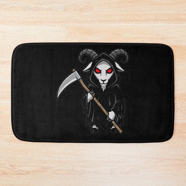 Item preview, Spooky Cartoon Goat Grim Reaper Death Scythe designed and sold by k3rstman1.