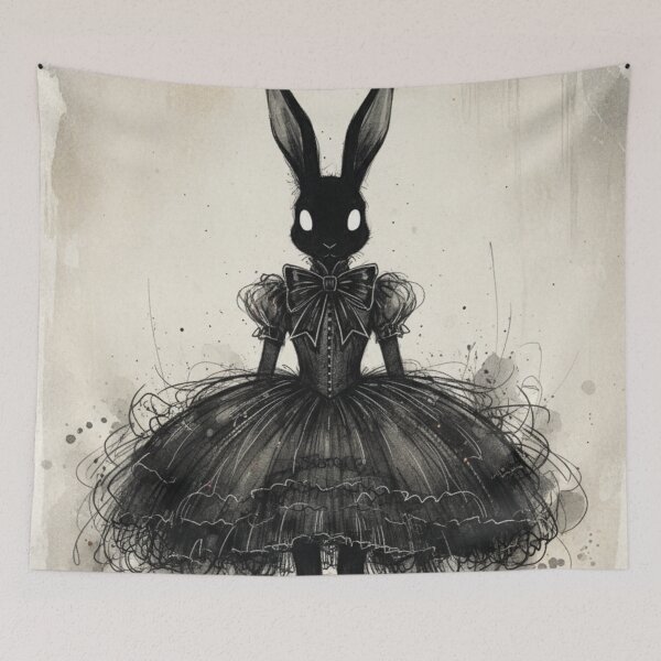 Item preview, Elegant Gothic Rabbit – Dark Ballet designed and sold by HeyHas.