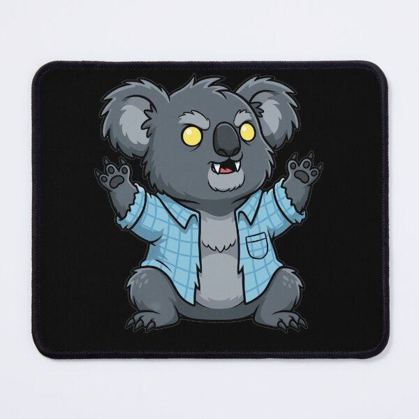 Item preview, Angry Monster Koala Blue Plaid Shirt designed and sold by k3rstman1.