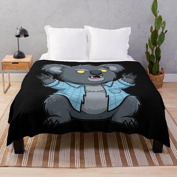 Item preview, Angry Monster Koala Blue Plaid Shirt designed and sold by k3rstman1.