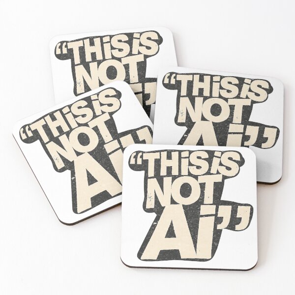 Item preview, “This Is Not AI” – Bold Anti-AI Typography Design designed and sold by PIXEL POP DESIGNS - Beyond the Norm!.