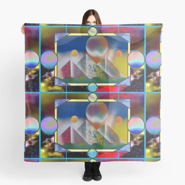 Three Pyramids of the Universe Scarf