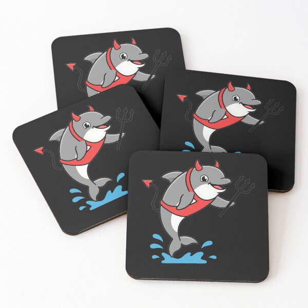Item preview, Cute Devil Dolphin Cartoon with Pitchfork designed and sold by k3rstman1.
