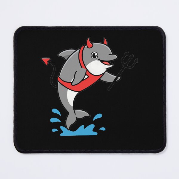 Item preview, Cute Devil Dolphin Cartoon with Pitchfork designed and sold by k3rstman1.