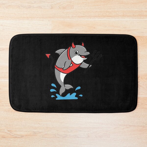 Item preview, Cute Devil Dolphin Cartoon with Pitchfork designed and sold by k3rstman1.
