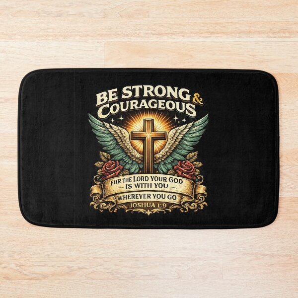 Item preview, Be Strong & Courageous (Joshua 1:9). designed and sold by Virtuousvogue.