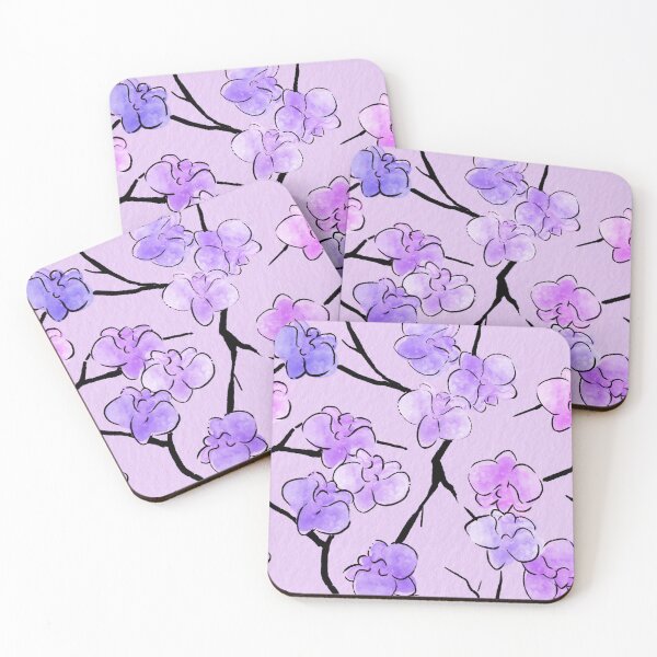 Item preview, Purple orchid watercolor pattern designed and sold by Fridayscorner.