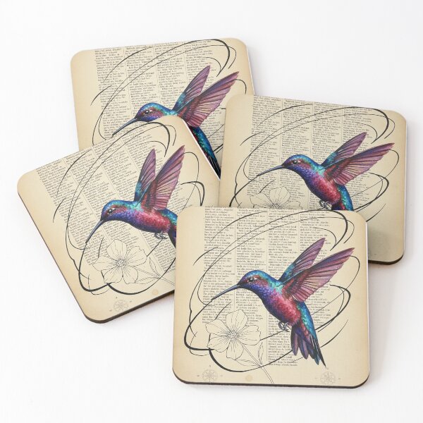 Item preview, Artistic Hummingbird – Colorful Sketch with Scientific Style designed and sold by HeyHas.
