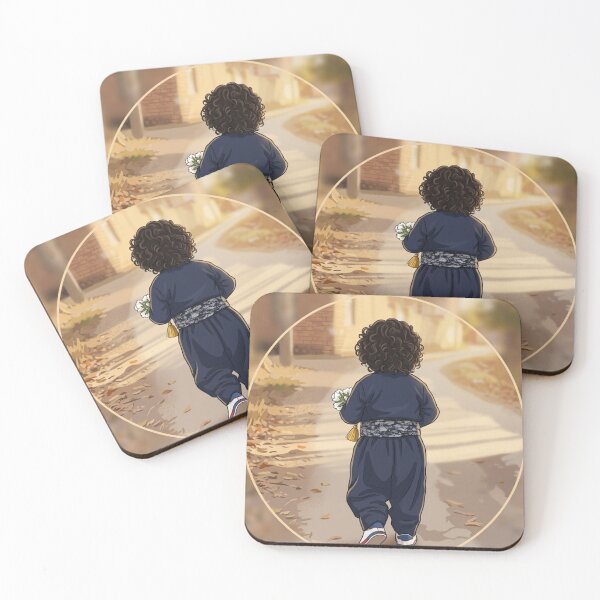 Item preview, Kurdish Boy with Flowers on Autumn Path designed and sold by Saragoza.