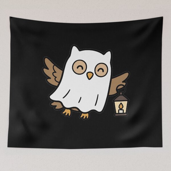 Item preview, Cute Spooky Halloween Ghost Owl Lantern designed and sold by k3rstman1.