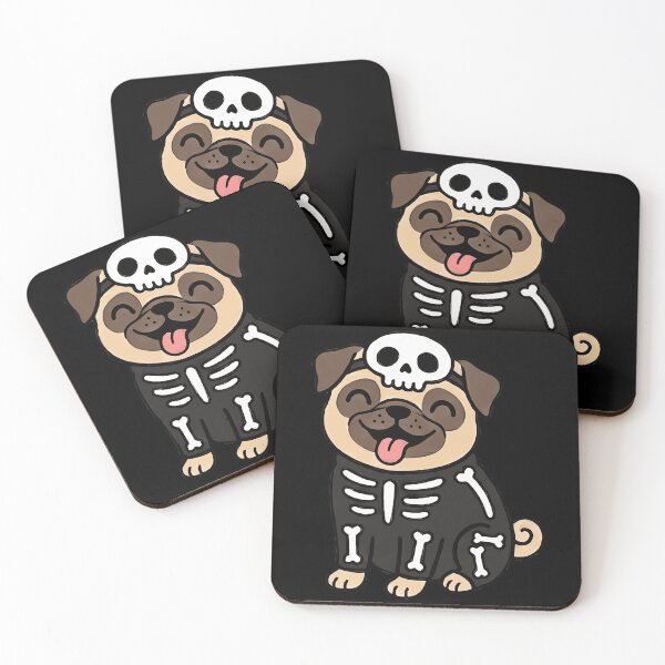 Item preview, Kawaii Skeleton Pug Dog Halloween Costume designed and sold by k3rstman1.