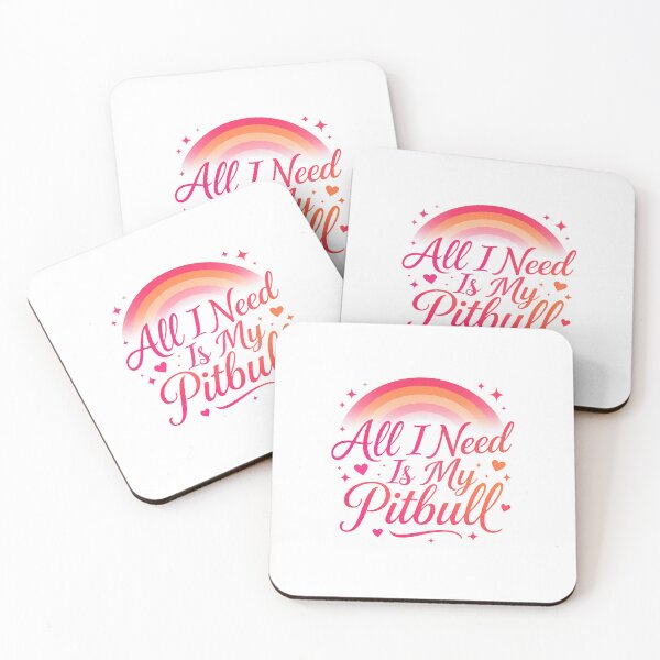 Item preview, All I Need is my Pitbull Rainbow with Hearts designed and sold by My Pitbull Place.