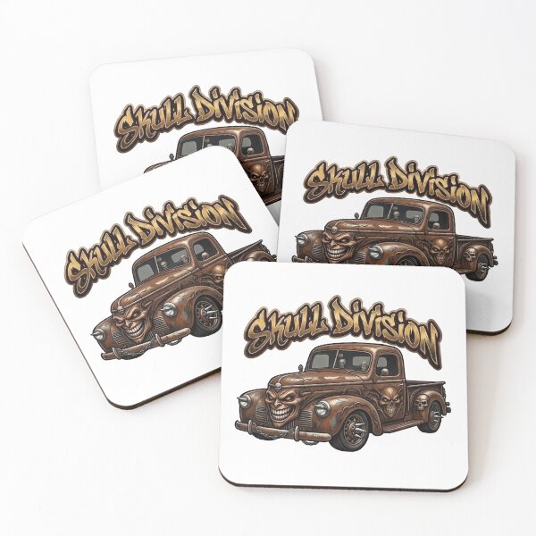 Item preview, Skull Division Rust Rat Rod Truck - Badass Gothic Vintage Pickup Art designed and sold by SasquatchTrail.