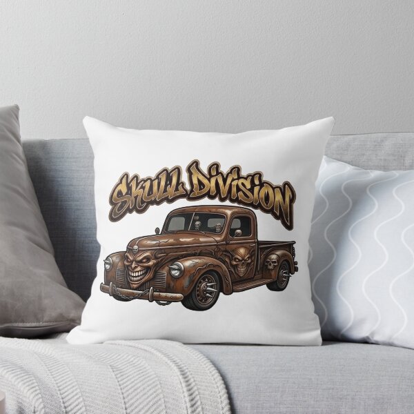 Item preview, Skull Division Rust Rat Rod Truck - Badass Gothic Vintage Pickup Art designed and sold by SasquatchTrail.