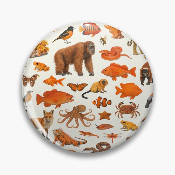 Item preview, Wild World in Orange Retro Wildlife Identification Chart designed and sold by kakarikihill.