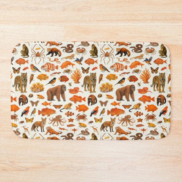 Item preview, Wild World in Orange Retro Wildlife Identification Chart designed and sold by kakarikihill.