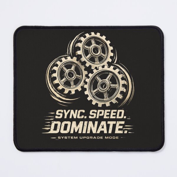 Item preview, Vintage Gear Design Shirt – Sync Speed Dominate Retro Industrial Tee designed and sold by Irysek.