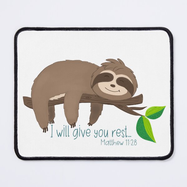 Item preview, Jesus Gives Rest Sloth designed and sold by Willow & Grace Designs.