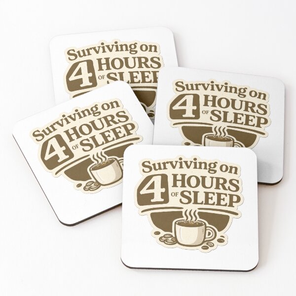 Item preview, Surviving on 4 Hours of Sleep – Funny Tired Parent designed and sold by EastEndTownie.