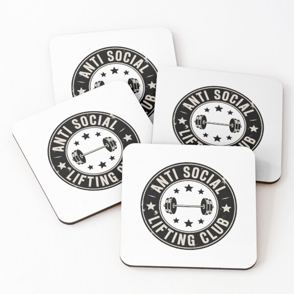 Item preview, Anti Social Lifting Club Sticker-Sticker designed and sold by AdmiPrint.