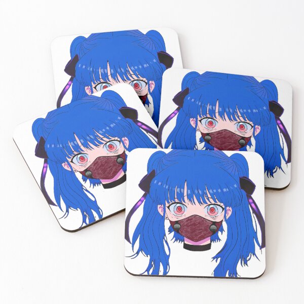 Item preview, Cyberpunk Anime Girl Mask Sticker designed and sold by OFFFACE.