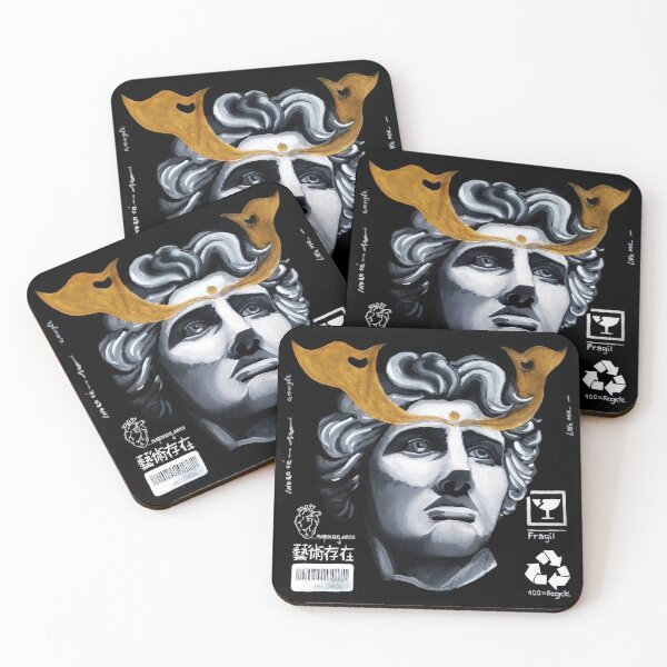 Item preview, The Renaissance of Merchandise - Classic Portrait with Barcode and Gold designed and sold by benja-08.
