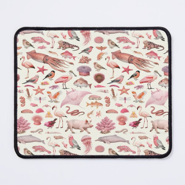 Item preview, Wild World in Pink Retro Wildlife Identification Chart designed and sold by kakarikihill.
