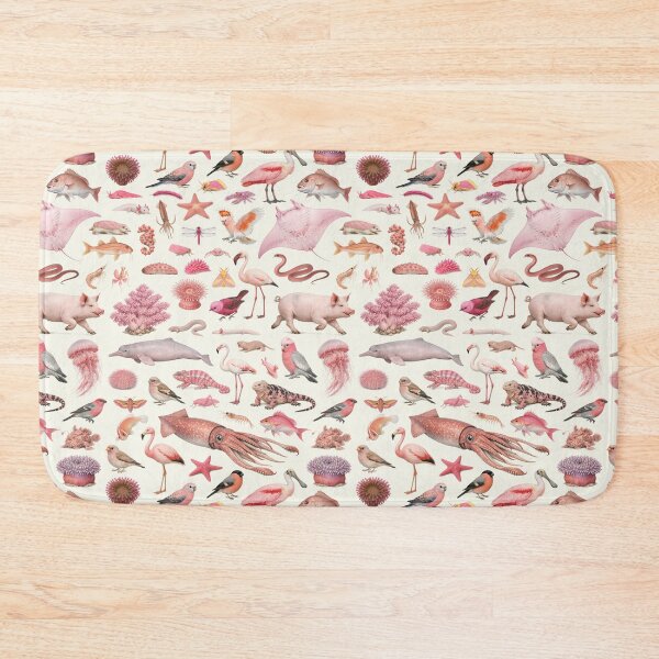 Item preview, Wild World in Pink Retro Wildlife Identification Chart designed and sold by kakarikihill.