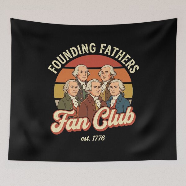 Item preview, Founding Fathers Fan Club Est 1776 American History Patriot United States designed and sold by SofenArt.
