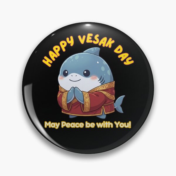Item preview, ​Happy Vesak Day Chibi Shark designed and sold by Nature's Chibis.