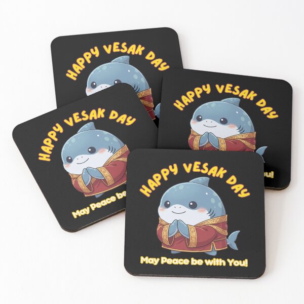 Item preview, ​Happy Vesak Day Chibi Shark designed and sold by Nature's Chibis.