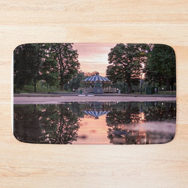 Item preview, Carousel Sunset Reflection New England Park Photography designed and sold by MDCCo.