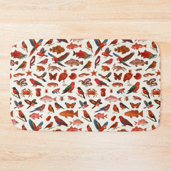 Item preview, Wild World in Red Retro Wildlife Identification Chart designed and sold by kakarikihill.